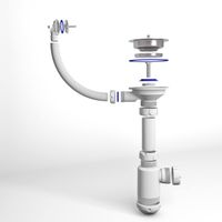 Сифон GRAND 31/2 с круглым переливом и винтом ЭКОНОМ (С.Н. 370-11-22) — фото 2, Комплектующие