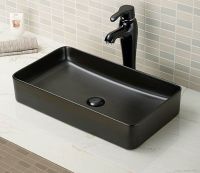 Товар: Раковина-чаша CeramaLux 60 9396-1МВ Черная матовая - фото 2 Раковина-чаша CeramaLux 60 9396-1МВ Черная матовая — фото 2, Раковины накладные