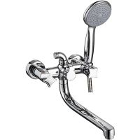 Смеситель для ванны Ledeme H87 2587L универсальный Хром — фото 1, Смеситель для ванны