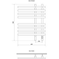 Электрический полотенцесушитель Melodia della vita Country Electro Ferrum 60х80 П8 MTRСEF6080bk Черн — фото 2, Электрические полотенцесушители
