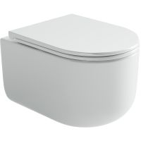 Унитаз Ceramicanova Ulma Rimless CN4006 подвесной Белый с сиденьем Микролифт — фото 1, Подвесные унитазы