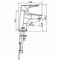 Смеситель для раковины Swedbe Venado Plus 1615 Хром — фото 2, Смесители для раковины
