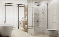 Душевой уголок Ambassador Nord 100х100 13011104 профиль Хром стекло прозрачное — фото 9, Душевые уголки