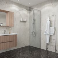 Душевая перегородка Niagara Eco NG-531-80 (80х190) хром,стекло прозрачное,1 место — фото 1, Душевые перегородки