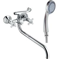 Смеситель для ванны Haiba универсальный Хром арт-HB2018 — фото 1, Смеситель для ванны