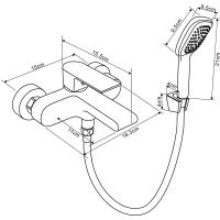 Смеситель для ванны Melodia della vita Waltz MDV30140 Хром — фото 2, Смеситель для ванны