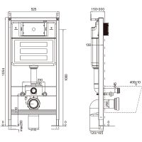 Товар: Инсталляция AQUAme для унитаза без клавиши смыва арт-AQM4002 - фото 2 Инсталляция AQUAme для унитаза без клавиши смыва арт-AQM4002 — фото 2, Инсталляции для унитазов