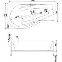 Товар: Акриловая ванна Bas Капри 170x95 L В 00015 без гидромассажа - фото 2 Акриловая ванна Bas Капри 170x95 L В 00015 без гидромассажа — фото 2, Ванны