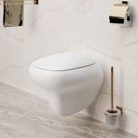 Унитаз Ambassador Diamond 123T20101R-122T20101 подвесной Белый матовый с сиденьем Микролифт — фото 7, Подвесные унитазы