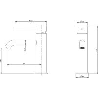 Смеситель для раковины Milacio Ultra MCU.550.GD / золотой / однорычажный / нержавеющая сталь — фото 2, Смесители для раковины