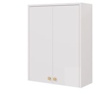 Шкаф LUNO, подвесной 60см, 2дв.,белый глянец — фото 1, Шкафы для ванной