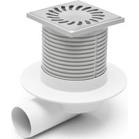 Душевой трап Azario AZ-411 L с решеткой Sun — фото 1, Трапы для душа