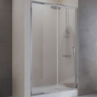 Душевая дверь BelBagno UNO-195-BF-1-120-C-Cr 120х195 профиль Хром стекло прозрачное — фото 1, Раздвижные душевые двери