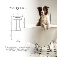 Товар: Донный клапан Owl 1975 OWLKL005 click-clack Хром - фото 3 Донный клапан Owl 1975 OWLKL005 click-clack Хром — фото 3, Донные клапаны