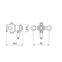 Смеситель для душа Gattoni Termostatici TSRE940C0.I сr с термостатом Хром — фото 2, Смеситель для душа