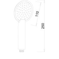 Товар: Ручной душ Melodia della vita Luxe MKP26115BL Хром - фото 2 Ручной душ Melodia della vita Luxe MKP26115BL Хром — фото 2, Лейки для душа