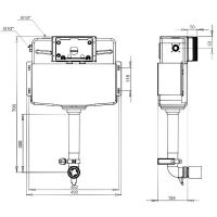 Смывной бачок Maretti AC11PR4912 для унитаза без клавиши смыва — фото 2, Смывные бачки скрытого монтажа