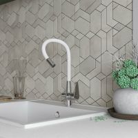 Смеситель для кухни ESKO Coral CL 03 W Хром Белый — фото 4, Смесители для кухни