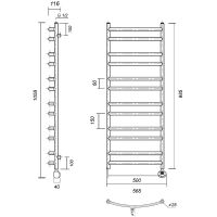 Товар: Электрический полотенцесушитель Domoterm Калипсо П12 500x985 АБР ER Античная бронза - фото 2 Электрический полотенцесушитель Domoterm Калипсо П12 500x985 АБР ER Античная бронза — фото 2, Электрические полотенцесушители