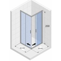 Товар: Душевой уголок Riho Hamar 2.0 80x80 G007004121 профиль Черный матовый стекло прозрачное - фото 4 Душевой уголок Riho Hamar 2.0 80x80 G007004121 профиль Черный матовый стекло прозрачное — фото 4, Душевые уголки