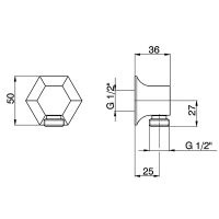 Шланговое подключение Cisal Cherie Хром арт-CE01700021 — фото 2, Шланговые подключения