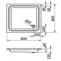 Акриловый поддон для душа Kolpa San Pearl 80x80 563070 Белый — фото 3, Акриловые душевые поддоны