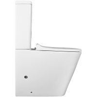 Унитаз компакт Azario Quadro AZ-2175 Белый с бачком и сиденьем Микролифт — фото 3, Напольные унитазы