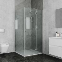 Товар: Душевой уголок Ambassador Diamond 90х90 12011105R профиль Хром стекло прозрачное - фото 10 Душевой уголок Ambassador Diamond 90х90 12011105R профиль Хром стекло прозрачное — фото 10, Душевые уголки