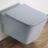 Унитаз CeramaLux 5170MHL подвесной Голубой матовый с сиденьем Микролифт — фото 1, Подвесные унитазы