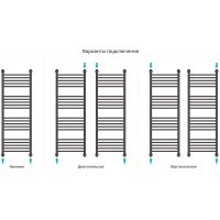 Водяной полотенцесушитель Сунержа Богема+ прямая 1200х500 31-0220-1250 Черный матовый — фото 4, Водяные полотенцесушители