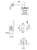 Встраиваемый душевой комплект CEZARES PORTA-DSIPQ-25-01 — фото 2, Встраиваемые душевые комплекты