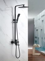 Душевая система Accoona A83201F Черная — фото 3, Душевые стойки