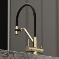 Товар: Смеситель для кухни Sancos Dora SC4003BG Золото брашированное Черный - фото 6 Смеситель для кухни Sancos Dora SC4003BG Золото брашированное Черный — фото 6, Смесители для кухни