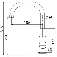 Смеситель для кухни Laparet Nobia Pro N3063702LPT Хром — фото 6, Смесители для кухни