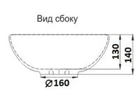 Раковина-чаша CeramaLux 41 Капучино арт-104MC-1 — фото 3, Раковины накладные