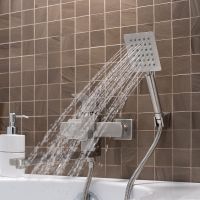 Смеситель для ванны Ростовская Мануфактура Сантехники SUS125-006EP универсальный Нержавеющая сталь — фото 4, Для душа и ванны