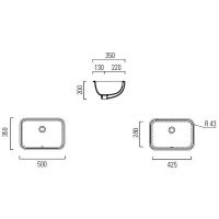 Товар: Раковина GSI Pura 50 724711 Белый - фото 2 Раковина GSI Pura 50 724711 Белый — фото 2, Раковины