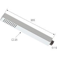 Ручной душ Remer 317SDX Хром — фото 2, Лейки для душа