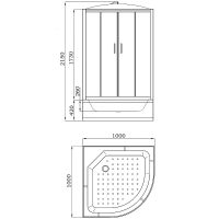 Душевая кабина Parly Classic Эконом 100x100 EC1021 без гидромассажа — фото 4, Душевые кабины
