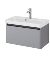 Тумба Luxury, 70 см, подвесная, 1 ящик, серый базальт — фото 1, Тумбы под раковину