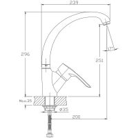 Товар: Смеситель для кухни Haiba HB4166-7 Черный - фото 2 Смеситель для кухни Haiba HB4166-7 Черный — фото 2, Смесители для кухни