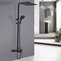 Душевая система ALMAes Tena TVZ-1825 Черная матовая — фото 11, Душевые стойки