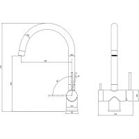 Смеситель для кухни Milacio Ultra MCU.554.BG Бежевый — фото 4, Смесители для кухни