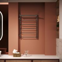 Водяной полотенцесушитель Aringa Римини 50x80x50 L AR03022CH с полкой Хром — фото 3, Водяные полотенцесушители