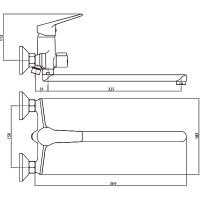 Товар: Смеситель для ванны ESKO Murano MR 31 универсальный Хром - фото 3 Смеситель для ванны ESKO Murano MR 31 универсальный Хром — фото 3, Смеситель для ванны