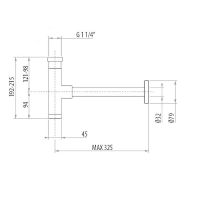 Сифон для раковины Gattoni Accessori 0162/00C0 Хром — фото 2, Сифоны для раковины