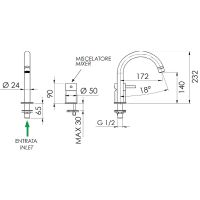 Смеситель для раковины Remer X-Style X57NP Никель — фото 2, Смесители для раковины