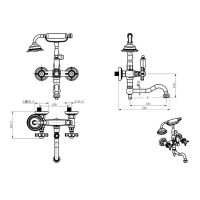 Товар: Смеситель для ванны Caprigo Bristol 21-510-crm Хром - фото 2 Смеситель для ванны Caprigo Bristol 21-510-crm Хром — фото 2, Смеситель для ванны