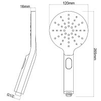 Ручной душ Melodia della vita Luxe Черный арт-MKP26306BL_bk — фото 2, Лейки для душа