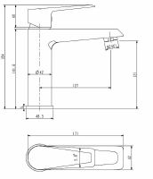 Смеситель для раковины ESKO New York NY 26 Хром — фото 4, Смесители для раковины